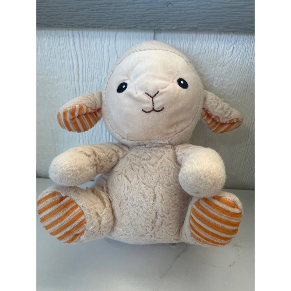 Spark Create Imagine Plush Lamb Toy Cream Orange Striped Feet‎ Stuffed Animal